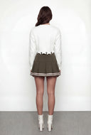 Frayed Edge High Low Crop Sweater