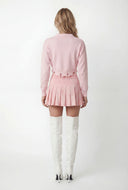 Frayed Edge High Low Crop Sweater