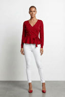 Pearl Studded Peplum Sweater