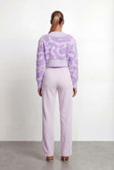 Chenille Swirl Pattern Button Front Cardigan