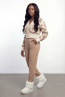 Chenille Swirl Pattern Button Front Cardigan