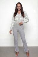 Marina Chenille Heart Crop Cardigan