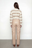 Marina Chenille Heart Crop Cardigan