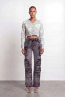 Gabriella Floral Crop Cardigan