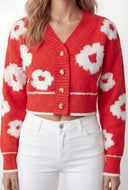 Gabriella Floral Crop Cardigan