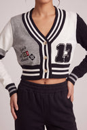 Isla Varsity Crop Cardigan
