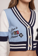 Isla Varsity Crop Cardigan