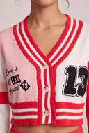 Isla Varsity Crop Cardigan