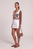 Isla Varsity Crop Cardigan