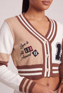 Isla Varsity Crop Cardigan