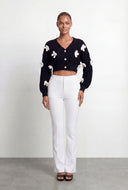 Bow Knit Crop Cardigan