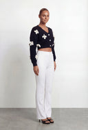 Bow Knit Crop Cardigan