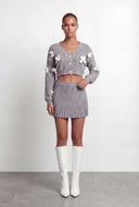 Bow Knit Crop Cardigan