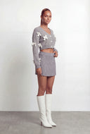 Bow Knit Crop Cardigan