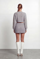 Bow Knit Crop Cardigan