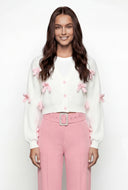 Bow Knit Crop Cardigan
