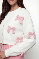 Bow Knit Crop Cardigan