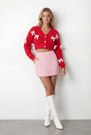 Bow Knit Crop Cardigan