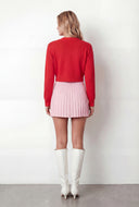 Bow Knit Crop Cardigan