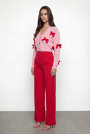 Bow Knit Crop Cardigan