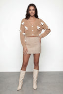 Bow Knit Crop Cardigan