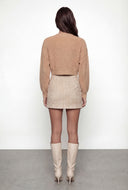 Bow Knit Crop Cardigan