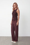 Metallic Button Knit Sweater Vest