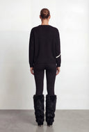 Bow Knit Crew Neck Sweater