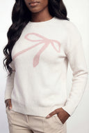Bow Knit Crew Neck Sweater