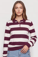 Striped Long Sleeve Polo