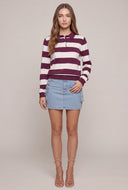 Striped Long Sleeve Polo