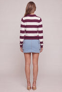 Striped Long Sleeve Polo