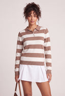 Striped Long Sleeve Polo