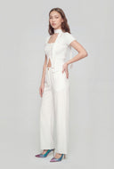 Ribbed Square Neck Top