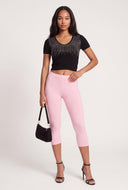 Glam Short Sleeve Crop Sweater