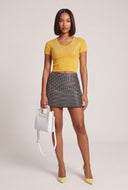 Glam Short Sleeve Crop Sweater