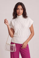 Cable Knit Short Sleeve Sweater