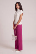 Cable Knit Short Sleeve Sweater