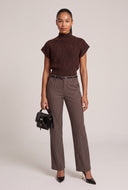 Cable Knit Short Sleeve Sweater