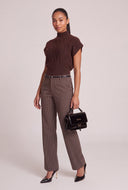 Cable Knit Short Sleeve Sweater