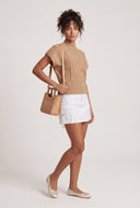 Cable Knit Short Sleeve Sweater