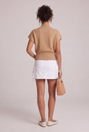 Cable Knit Short Sleeve Sweater
