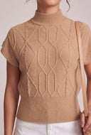 Cable Knit Short Sleeve Sweater