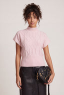 Cable Knit Short Sleeve Sweater