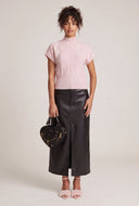 Cable Knit Short Sleeve Sweater