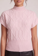 Cable Knit Short Sleeve Sweater