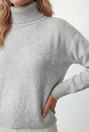 Emely Brushed Knit Turtleneck Sweater