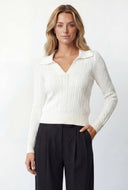 Cable Knit Collared Sweater
