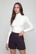 Ribbed Long Sleeve Turtleneck Top