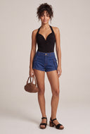 Plunge Halter Thong Bodysuit